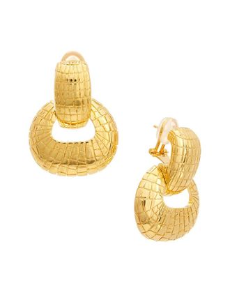 Oscar De La Renta Mosaic Textured Earrings