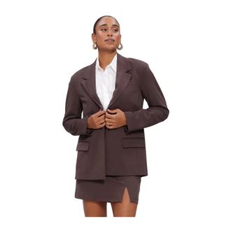 Object Object, Jassen, Dames, Bruin, M, Leer, Objlisa Lo Blazer