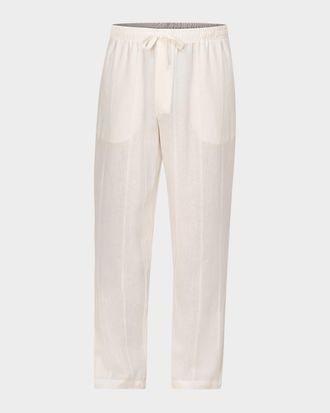 Majestic International Men & apos;s Summer Woven Stripe Lounge Pants
