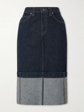 Khaite Gonna Midi In Denim Kilian - Blu