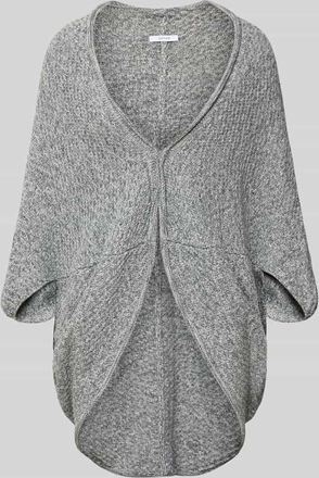 OPUS Poncho mit gerippten Abschlüssen Modell Amaryllis in Hellgrau, Größe 1