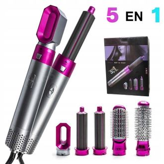 OEM Secador, Rizador Y Plancha De Pelo 5 En 1 Con Cepillo Rizador De 1000 W