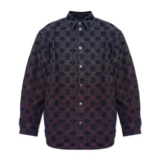 Off-white Monogram Denim Shirt - Heren - Spijkeroverhemden - Blauw - M - Denim - Overhemden