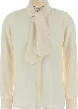 Max Mara Ivory Crepe Colmo Shirt