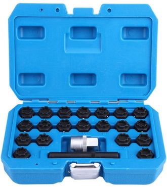 OEM Juego De Llaves Antirrobo De Acero Aleado, Casquillos Para Tornillos, Tuercas De Seguridad Para Ruedas, 22 Piezas