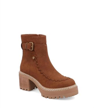 Mia Womens Toula Boots In Cognac/amber