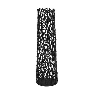 The Libra Company Twig Sculpture Vase Small - Aluminium - L27 x W27 x H94 cm - Raw Black