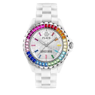 Philipp Plein Womens White Ceramic Dress Watch - One Size