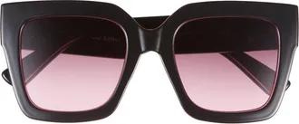 Kurt Geiger Square Sunglasses in Solid Black Over Xtal Pink at Nordstrom Rack