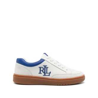 Ralph Lauren Hailey 6 Low Top Lace Sneakers - Dames - Schoenen - Wit - Maat: 38 EU Katoen