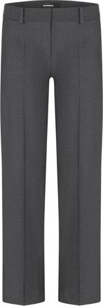 Cambio Grijze Slouch Broek met Strepen - Dames - Straight fit broeken - Grijs - XL L32 - Wol - Broeken