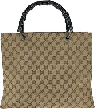 Gucci Bamboo Gg Tote Bag (Authentic Pre-Loved)