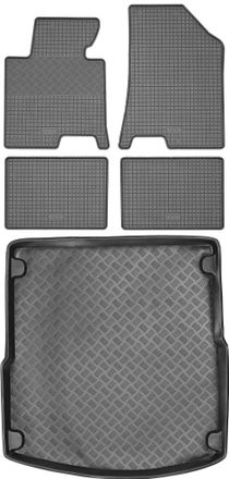 OEM Hyundai I40 Kombi A Partir De 2011 Set - Alfombrillas De Goma Para Coche + Alfombrilla Para Maletero
