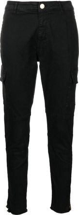 Alpha Industries high-rise tapered cargo jeans - women - Cotton/Elastane - M - Black