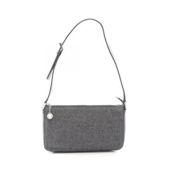Bulgari Pre-owned Shoulder Bags, female, Black, Size: ONE SIZE Pre-owned Logo Mania Canvas Leather Shoulder Bag