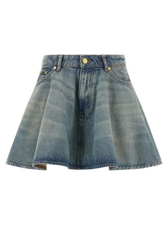 Ganni Blue Tint Rigid Denim skirt