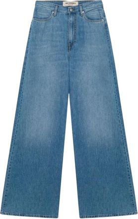 Roy Rogers Kaori Wide Jeans - Dames - Loose Fit Jeans - Blauw - W29 - Katoen - Jeans