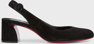 Christian Louboutin 55mm So Jane Suede Slingback Pumps