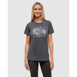 tentree Plant T-Shirt in Graphite/vintage White at Nordstrom, Size X-Large