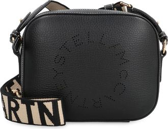 Stella McCartney Tassen, Dames, Zwart, ONE Size, Polyester, Logo Camera Crossbody Bag