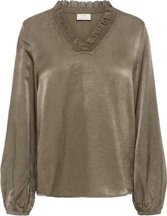 Kaffe Blouses - Dames - Blouses - Groen - S - Overhemden