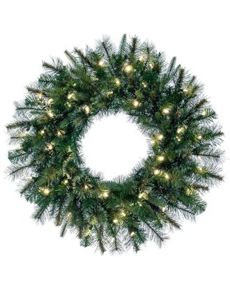 Vickerman 30In Cashmere Artificial Christmas Wreath With Warm White Dura-Lit Led Lights
