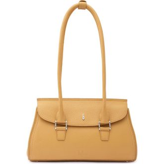 Behno Coco Baguette Pebble Leather Shoulder Bag in Bisque at Nordstrom
