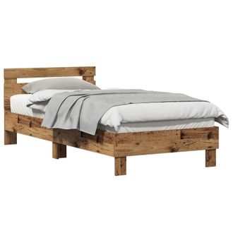 vidaXL Estructura De Cama Madera Envejecida 80 X 200 Cm Vidaxl