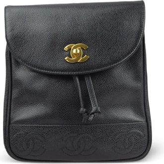 Chanel 1997 Triple CC backpack - women - Caviar Leather - One Size - Black