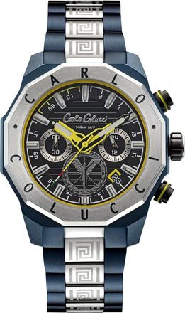 Carlo Colucci Rond Roestvrij Stalen Horloge - Heren - Horloges - Grijs - ONE Size - Accessoires