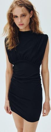 H&M Draped Mini Dress in Black at Nordstrom, Size X-Small