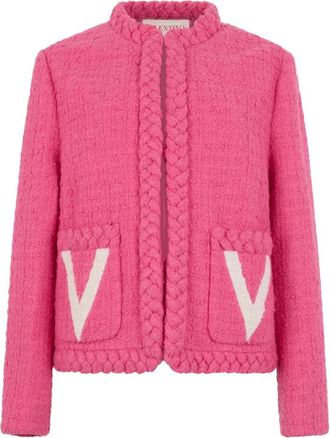 Valentino Garavani Dames, Jassen, Roze, Maat: 2XL Tweed