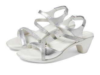 Naot Innovate Womens Shoes Soft Silver Leather/Clear Rhinestones : EU 41 (US Womens 10) M