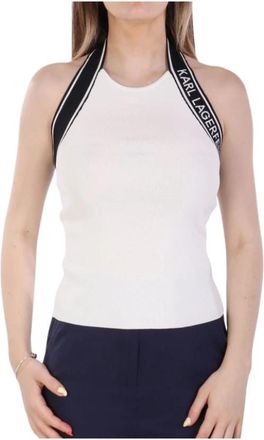 Karl Lagerfeld Tops - Dames - Tops zonder mouwen - Wit - S - Tops