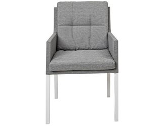 Schubiger M&ouml;bel Gartenstuhl Calisto Weiss-Mistgrey