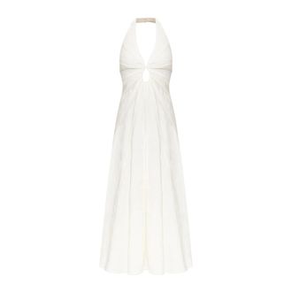 Cult Gaia Kleedjes, Dames, Wit, S, Linnen, Rowyn Jurk