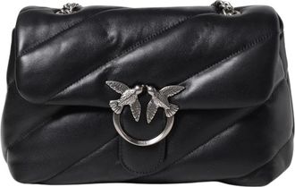Pinko Love Birds Shoulder Bag Quilted Leather