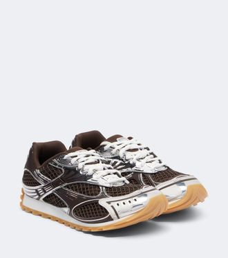 Bottega Veneta Orbit leather-trimmed sneakers