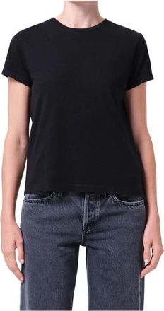 A Gold E Long Line Adine Tee - Dames - T-shirts - Zwart - S - Tops