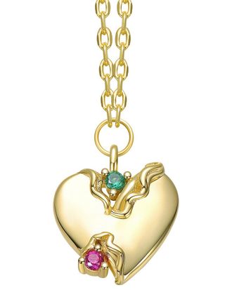 Genevive Silver CZ Pendant Necklace