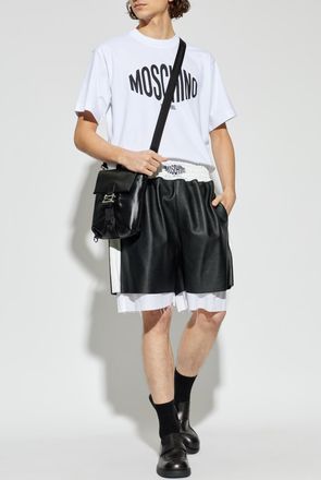 Moschino T-shirt With Printed Logo, Mens, White