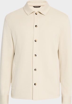 Loro Piana Mens Whitney Cotton and Cashmere Fleece Overshirt