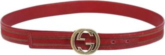 Gucci Pre-owned Belts, female, Red, Size: ONE SIZE Pre-owned Vintage Leather Belt
