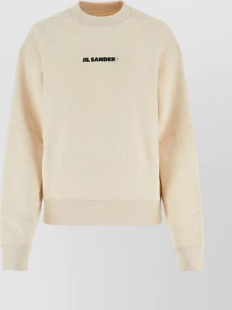 Jil Sander cotton oversized logo-print ribbed sweatshirt
