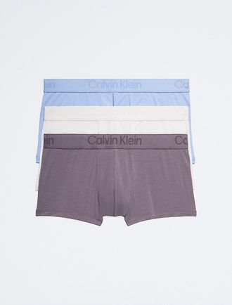 Calvin Klein Mens CK Black 3-Pack Low Rise Trunk - Multi - XL