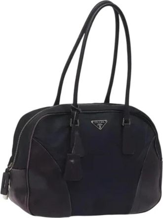 Prada Pre-owned Nylon Schoudertas - Dames - Vintage Schoudertas - Zwart - ONE Size - Nylon - Vintage