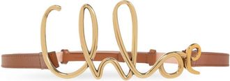 Chloé Brown Logo Belt