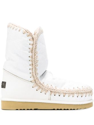 Mou stitch trim Eskimo boots - White