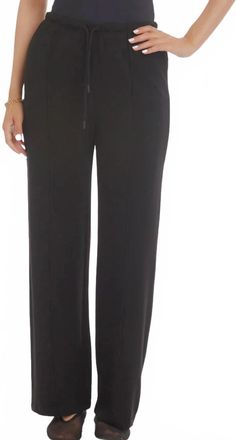 Karen Kane Drawstring Pintuck Sweatpants In Black