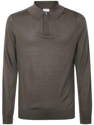 Paul Smith Mens Sweater Ls Polo Clothing